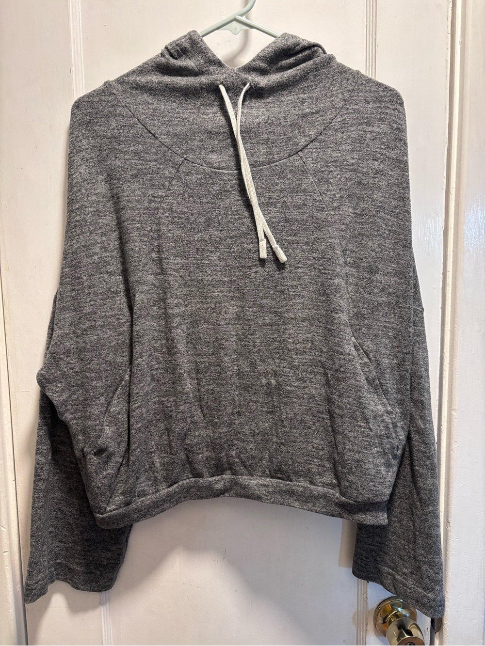 Prana Gray Scoop-Neck Hooded Pullover - Picture 1 of 3